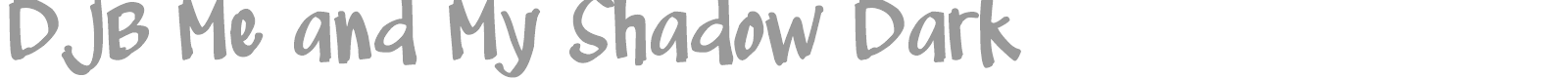 DJB Me And My Shadow font preview
